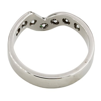 18ct White Gold Diamond 0.35cts Band Ring Size Q